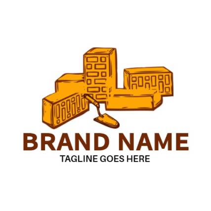 Brick Trowel Construction Logo Design