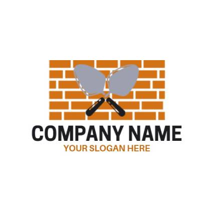 Brick Wall Construction Logo
