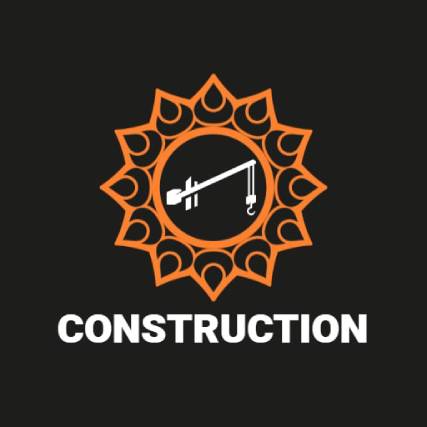 Brown Mandala Construction Logo