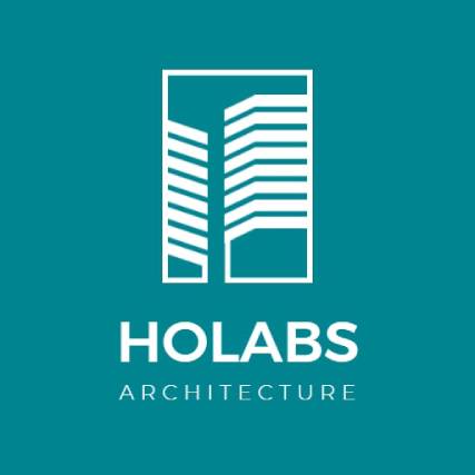 Teal Cityscape Construction Logo Design