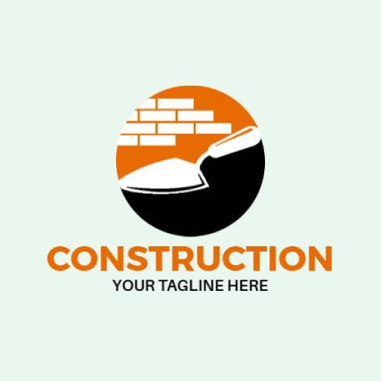 Orange Wall Construction Logo