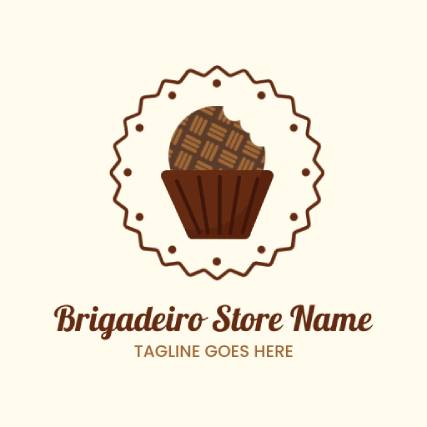 Bakery Logo a Simple Brown Brigadeiro Style