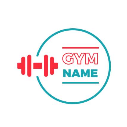 Circular Minimalist Gym Logo