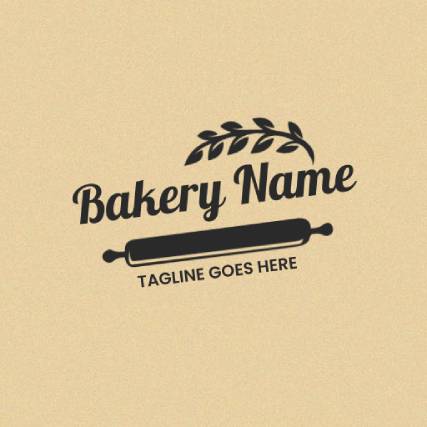 Cream Rustic Bakery Logo