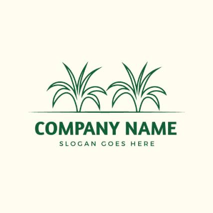 Cream Simple Landscaping Logo