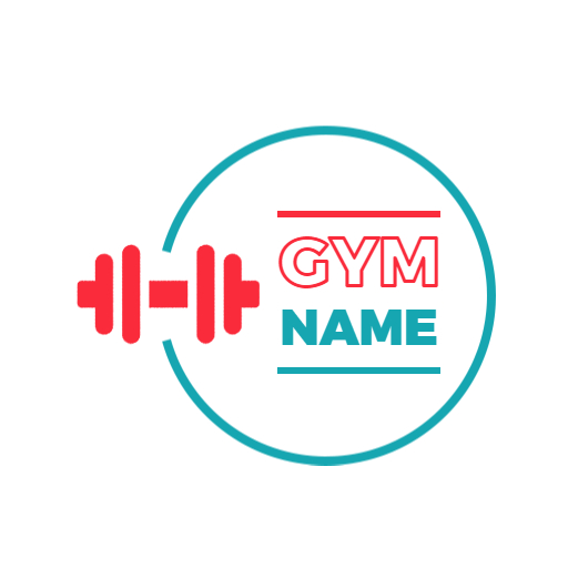 minimalist gym logo design
