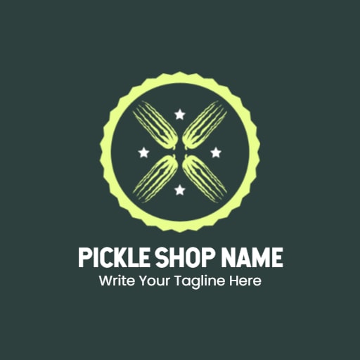 pickle shop food logo