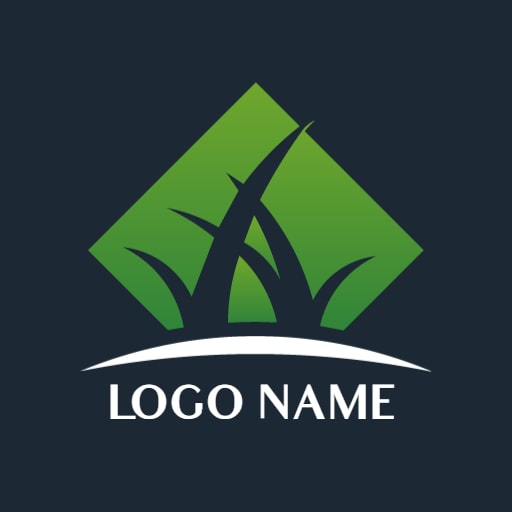 dark background landscape logo design