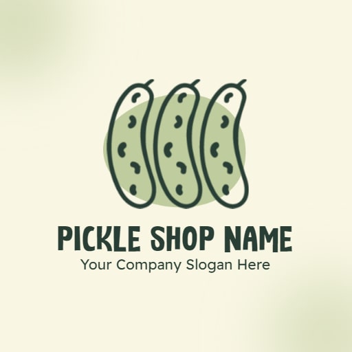 pickle shop food logo idea
