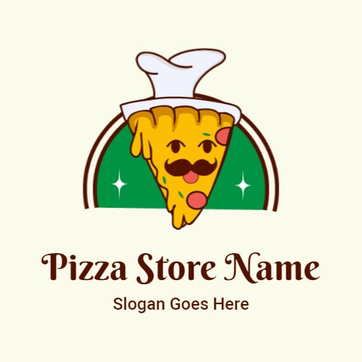 funny pizza store food logo ideas