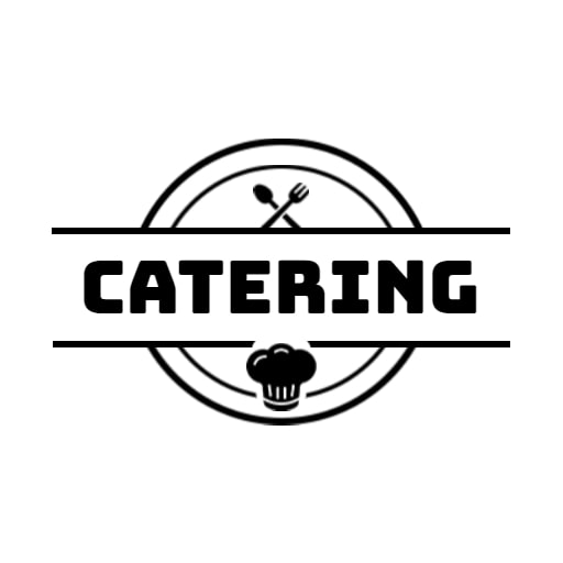 black and white catering logo