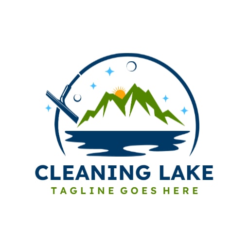 Cleaning lake logo design