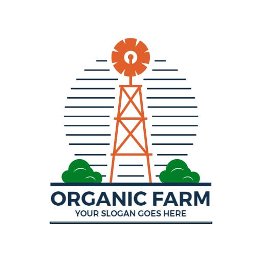 organic farm logo design