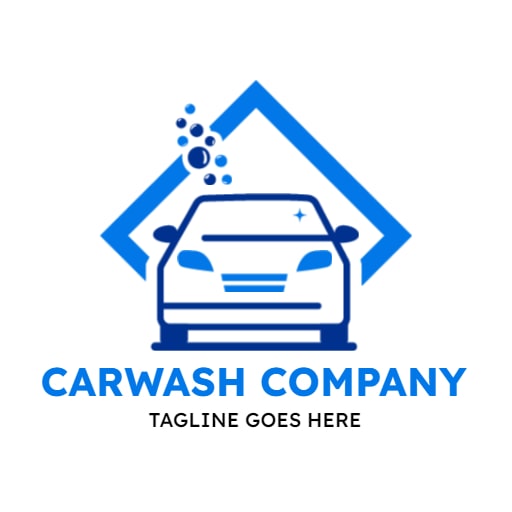 minimalist carwash logo design