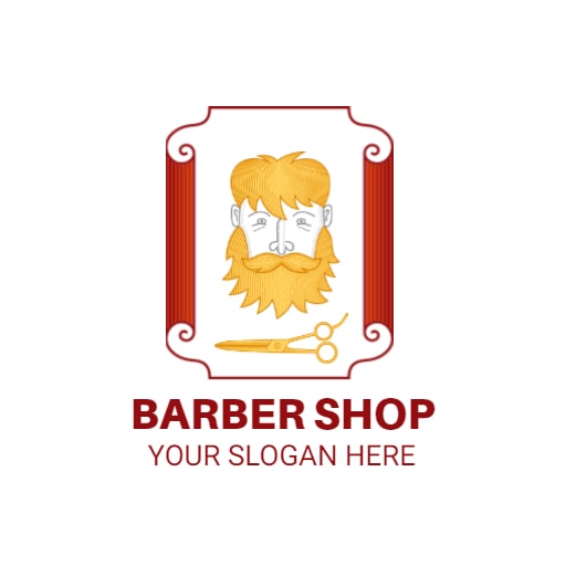 men frame barber logo