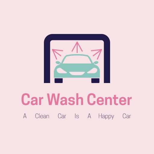 minimalist carwash center logo
