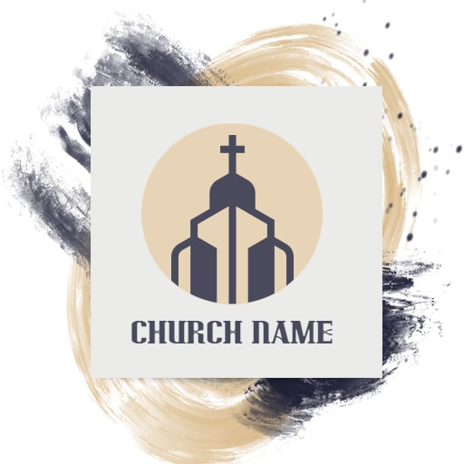paintery church logo design
