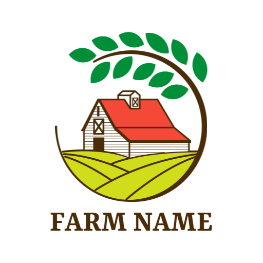 Nature-inspired farm logo
