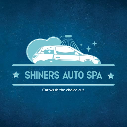 shiners auto spa carwash logo design