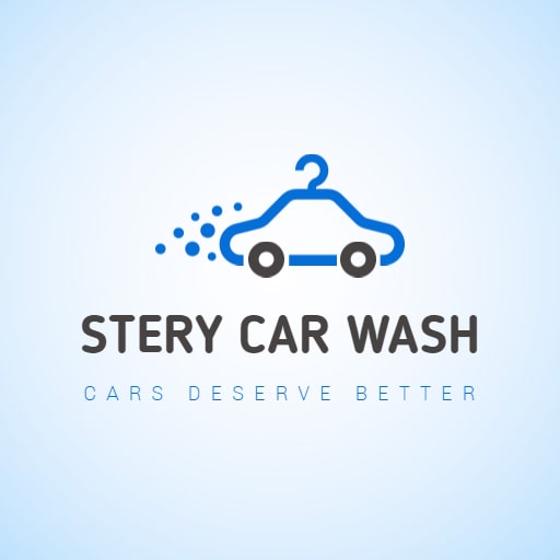minimalist carwash center logo
