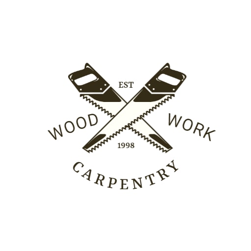 wood carpentry handyman logo design