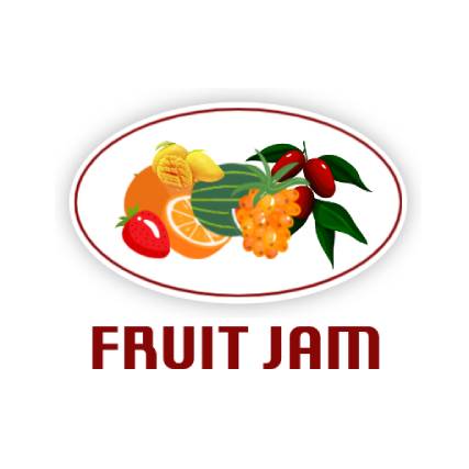 Colorful Fruit Jam Bakery Logo