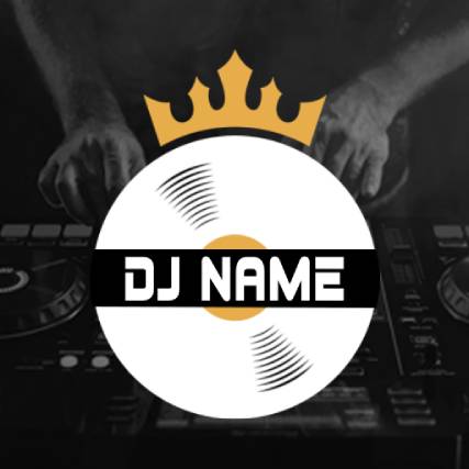 Royalty and Music Gold Crown Dj Logo
