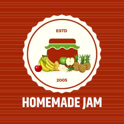 Red Homemad Jam Bakery Logo