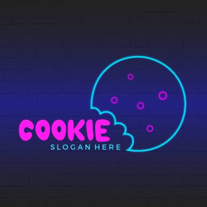 Neon Modern Cookie Bakery Logo