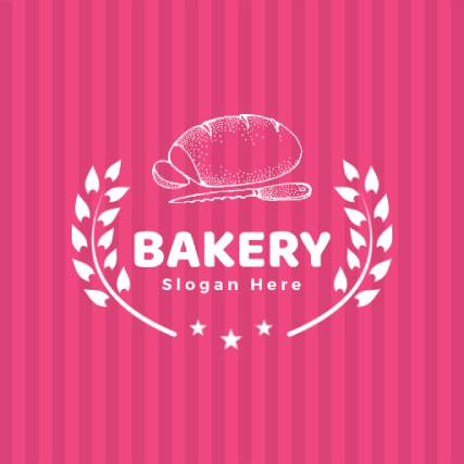 Pink Bread Artisan Bakery Logo design