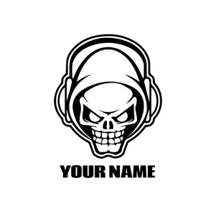 Reaper Grooves Skull Dj Logo Example