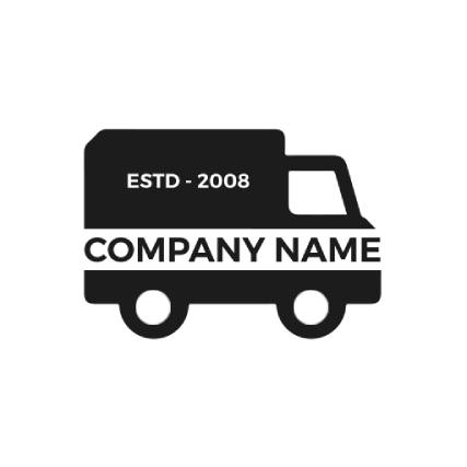 White Vintage Trucking Logo