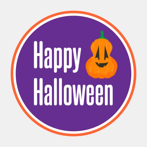 Sad Pumkin Halloween Logo