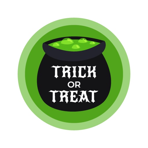 Trick or treat Halloween Logo