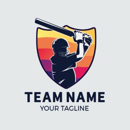 Cricket Sports Logo Design