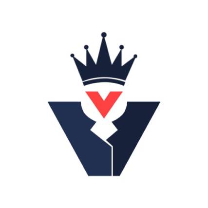 White Stylish V Clothing Brand Logo