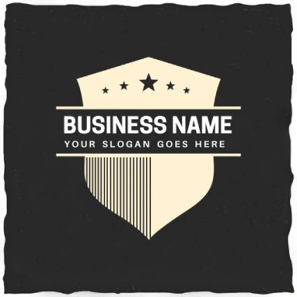 Black Elegance Shield Business Vintage Logo