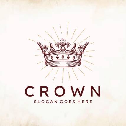 Rustic Royalty Crown Vintage Logo