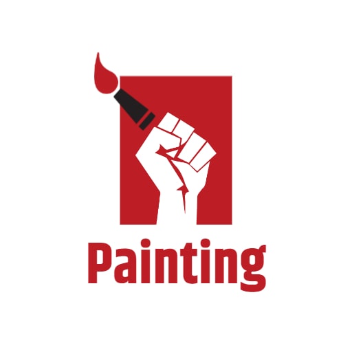 red and white paint logo