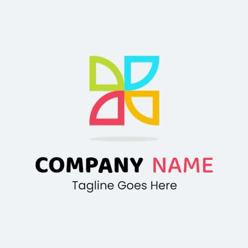 four brand color company logo design