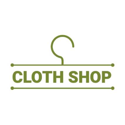Minimalist Green Cloth Hanger Clothing Brand Logo