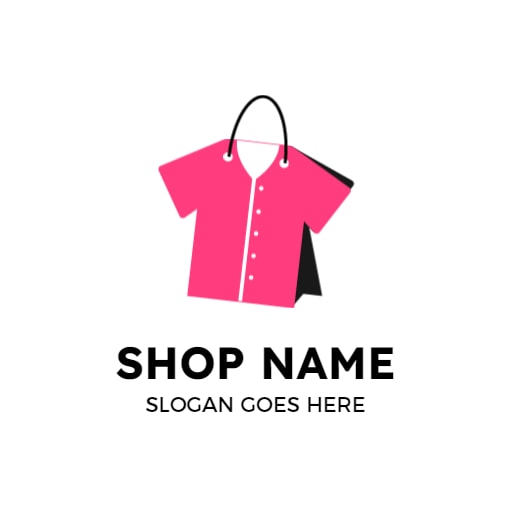 Playful Pink Shirt Clothing Brand Logo