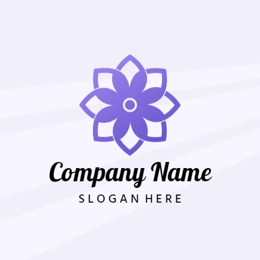 Floral Mandala Purple Company Logo