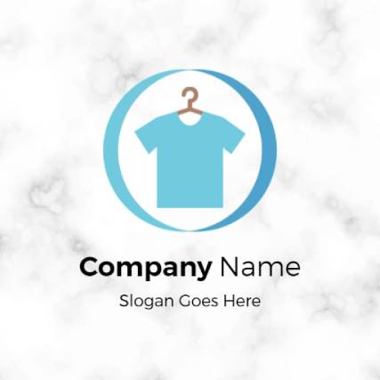 Minimalist Sky Blue Clothing Brand Logo