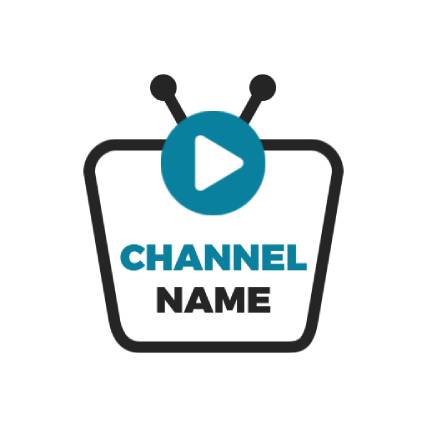 YouTube Channel Logo in Energetic Aqua style