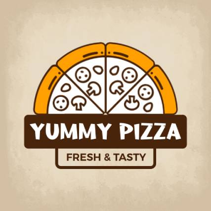 Pizzeria Yummy Pizza Vintage Logo