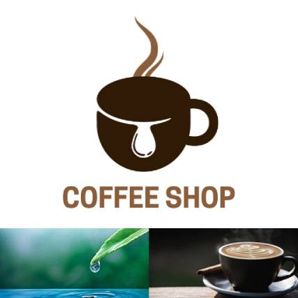 Coffee Shop Logo in Realistic  Style