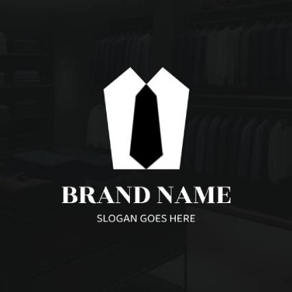 Elegant black tie fashion logo design
