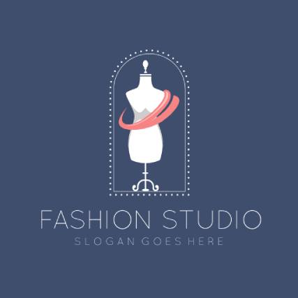 Graceful blue boutique fashion logo