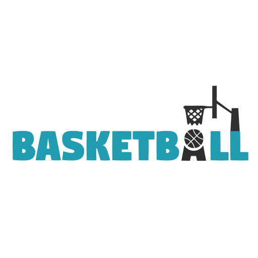 Sky Green Custom Lettering Basketball Logo